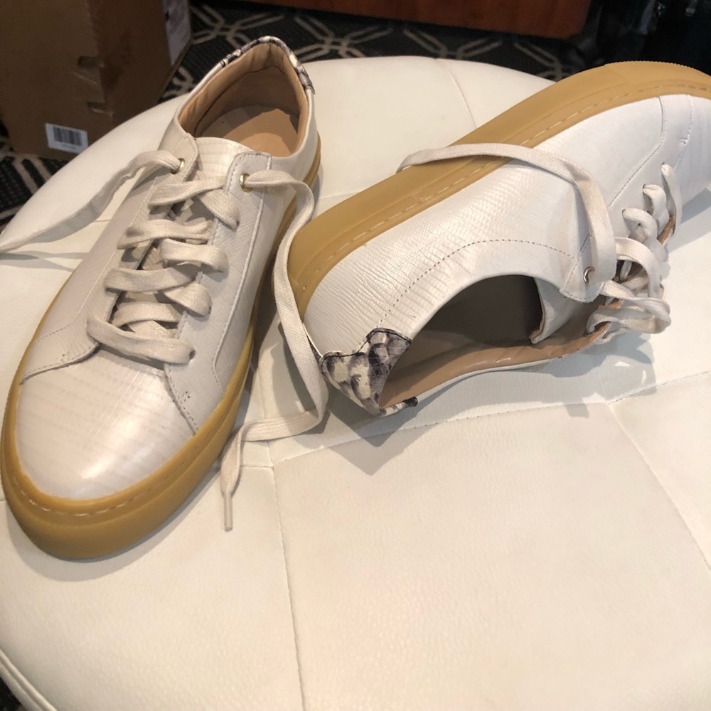 Lace-up sneakers, never been worn, comfy.